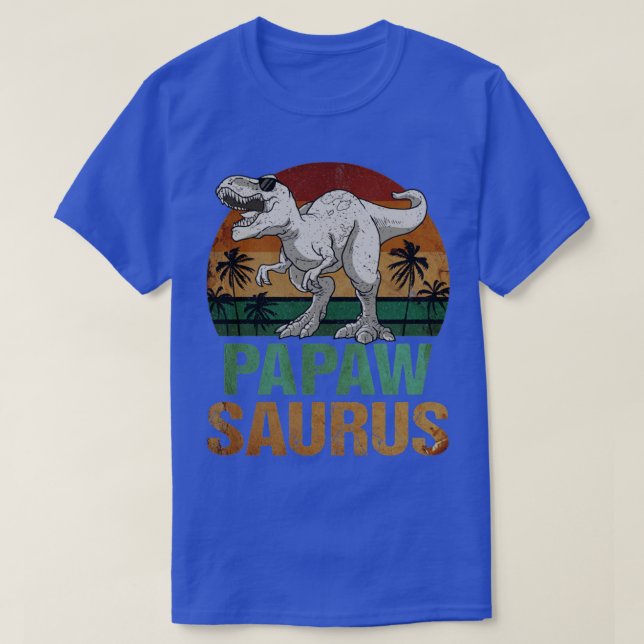 Camiseta Papawsaurus T Rex Dinosaur Papaw Saurus Vintage (Frente do Design)
