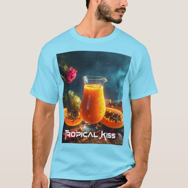 CAMISETA PAPAYA - BEIJO TROPICAL (Frente)