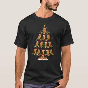 Camiseta Papaya Fruta Luzes Xmas Papais noeis Papaya Natal 