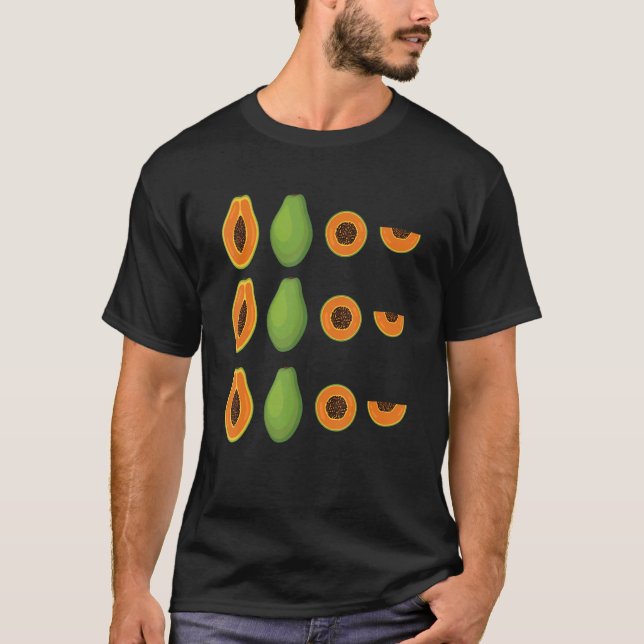 Camiseta Papaya Outfit Love Vegan Comida (Frente)
