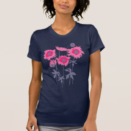 Camiseta Papéis cor-de-rosa e cinzas lisos