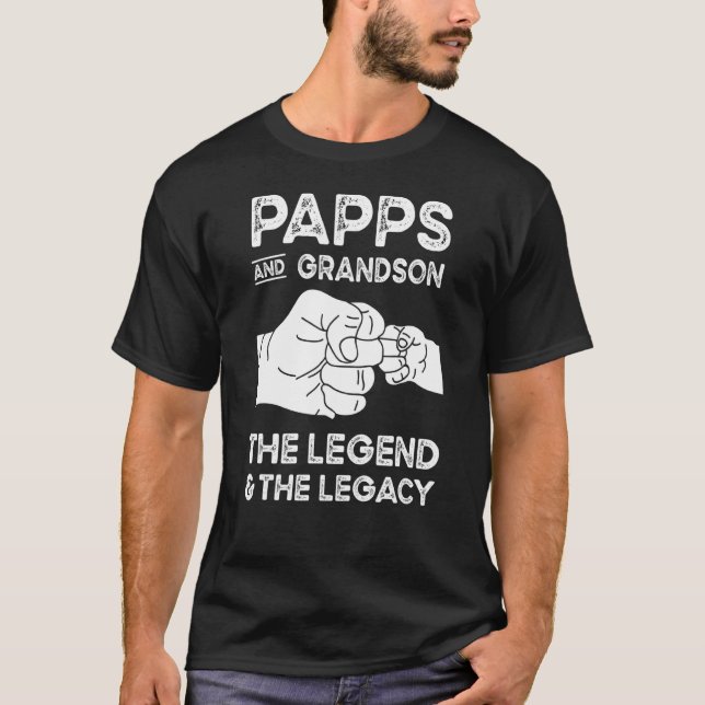 Camiseta Papéis E Avô, Legenda E Vovô Herdado (Frente)