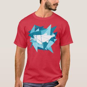 Camiseta Papéis Shards Origami Dunkleosteus