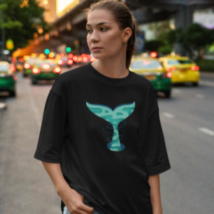 Camiseta Papel-corta-cauda-baleia