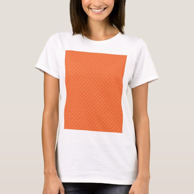Camiseta Papel de empacotamento com um padrão laranja, re (Frente)