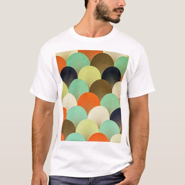Camiseta Papel de parede colorido: design artístico. (Frente)