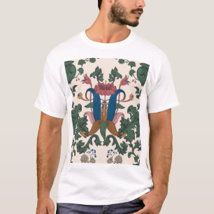 Camiseta Papel de parede floral de renascença.
