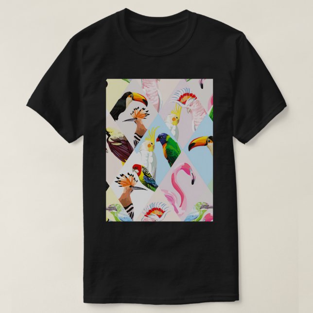 Camiseta Papel de parede sem costura com mantas tropicais (Frente do Design)