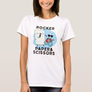 Camiseta Papel De Rocker E Tesoura Engraçados Jogo