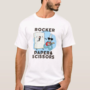 Camiseta Papel De Rocker E Tesoura Engraçados Jogo