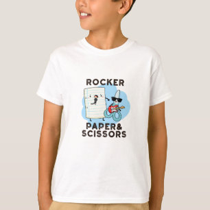 Camiseta Papel De Rocker E Tesoura Engraçados Jogo
