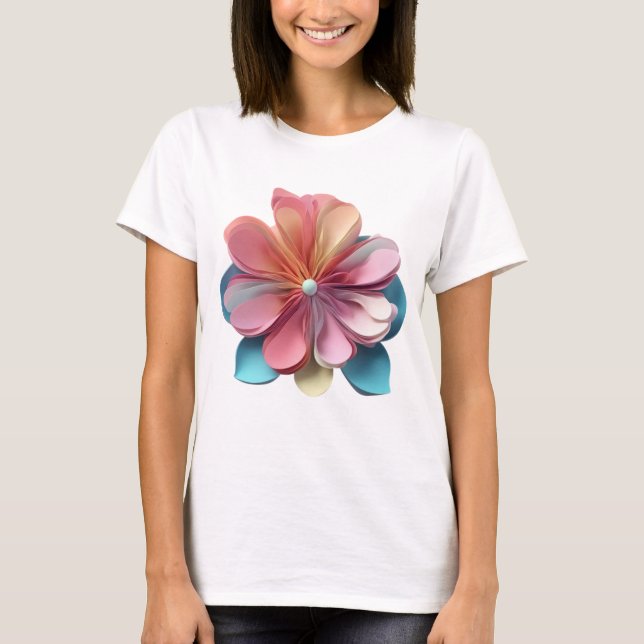 Camiseta Papel Delicado - Bloqueio Petal (Frente)