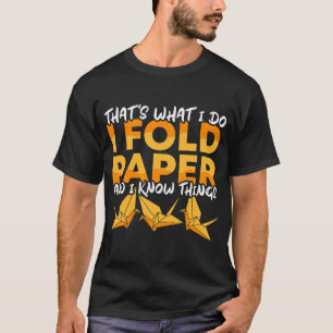 Camiseta Papel dobrado e coisas conhecidas Origami Master O