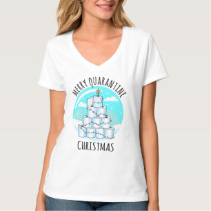 Camiseta Papel higiênico da árvore de Natal da quarentena d