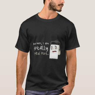 Camiseta Papel higiênico removido sempre humor cansado