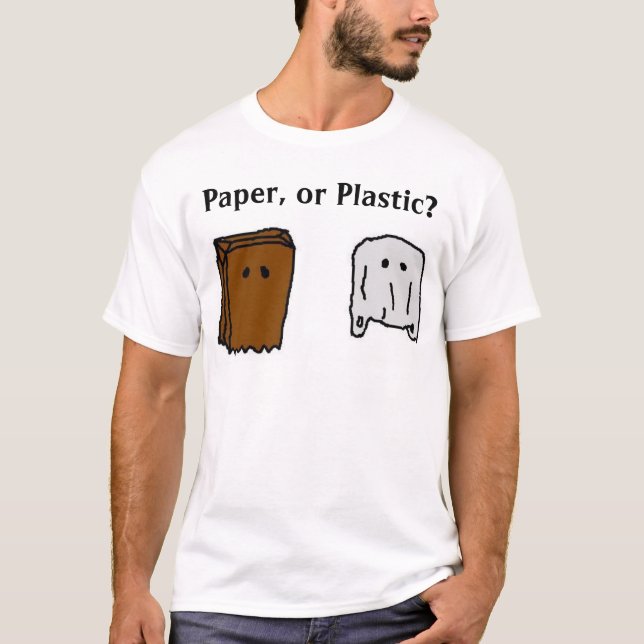 Camiseta papel ou plástico (Frente)