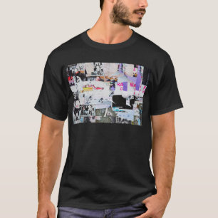 Camiseta Papel rasgado estilo de Banksy da parede dos