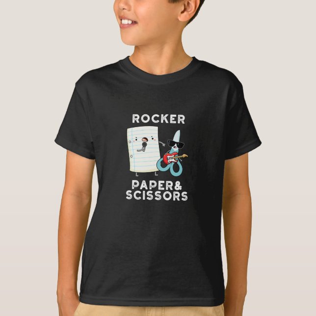 Camiseta Papel Rocker E Tesoura Jogo Engraçado Jogar Escuro (Frente)