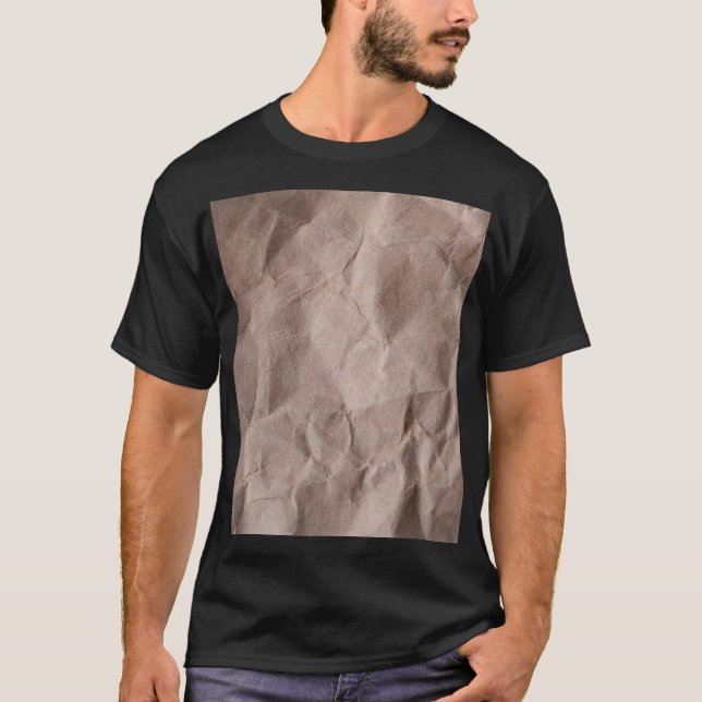 Camiseta Papel Rústico Desmungado: Textura Vintage (Frente)