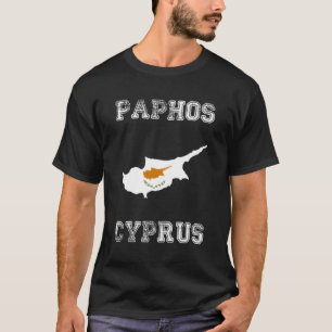 Camiseta Paphos Chipre Distante Bandeira Chipre