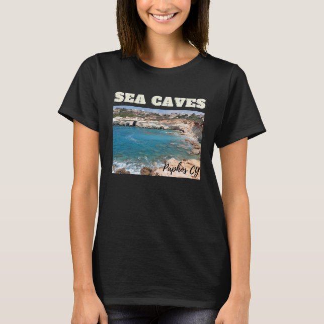 Camiseta Paphos Peiga Sea Caves On The Coast of Cyprus (Frente)