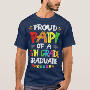 Camiseta Papi Orgulhoso De Graduação De Formando Grau 5