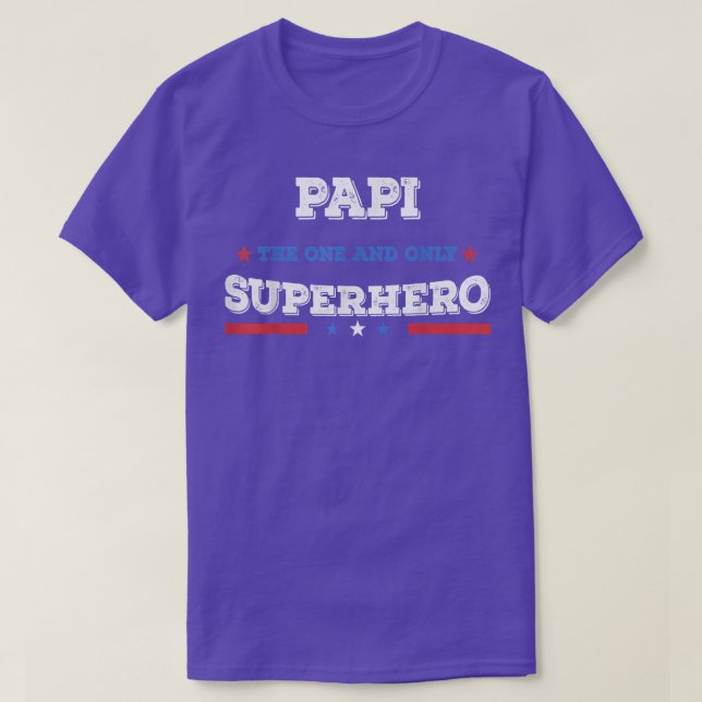 Camiseta Papi Superdad super-herói super-herói super-pai he (Frente do Design)