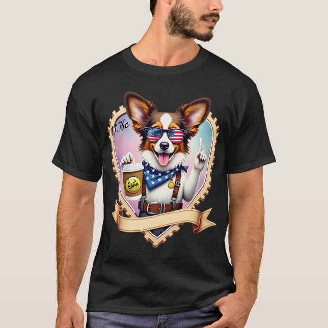 Camiseta Papião Patriótico com café (Frente)