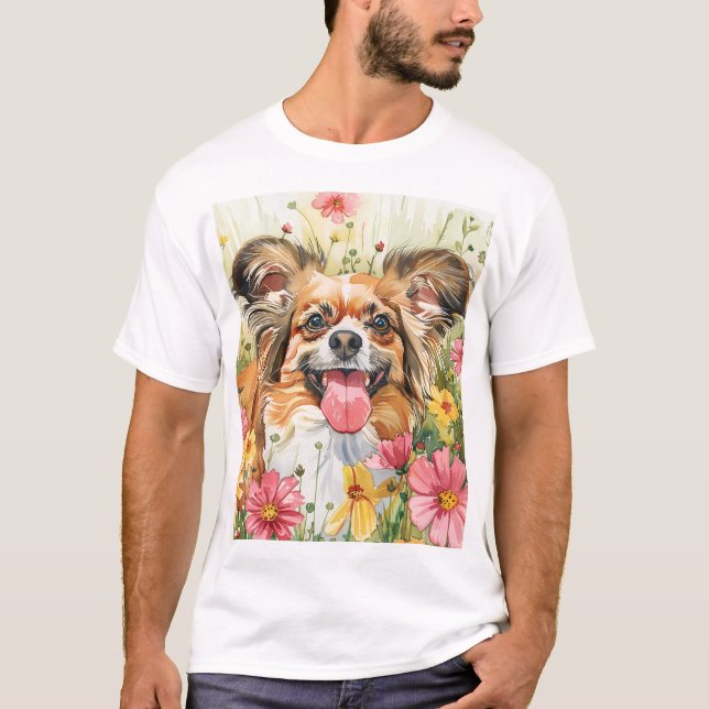 Camiseta Papillon Dad Shirt – Watercolor (Frente)