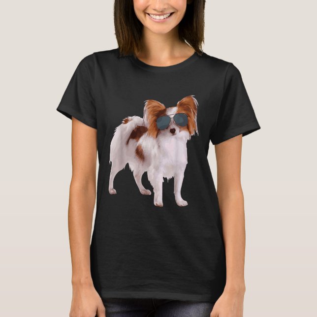 Camiseta Papillon Dog Em R Melhor Para O Cão (Frente)