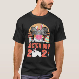 Camiseta Papillon Dog Face Mask Rabbit Coelho Páscoa