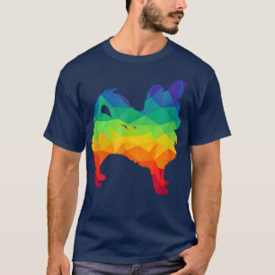 Camiseta Papillon Dog Orgulho gay LGBT Bandeira Arco-Íris F