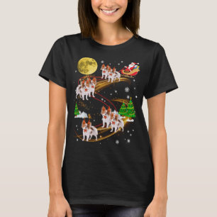 Camiseta Papillon Reindeer de Natal Cachorro Papais noeis X