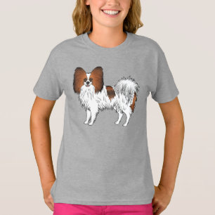 Camiseta Papillon Sable Vermelho Feliz e Fofo Desenho Anima