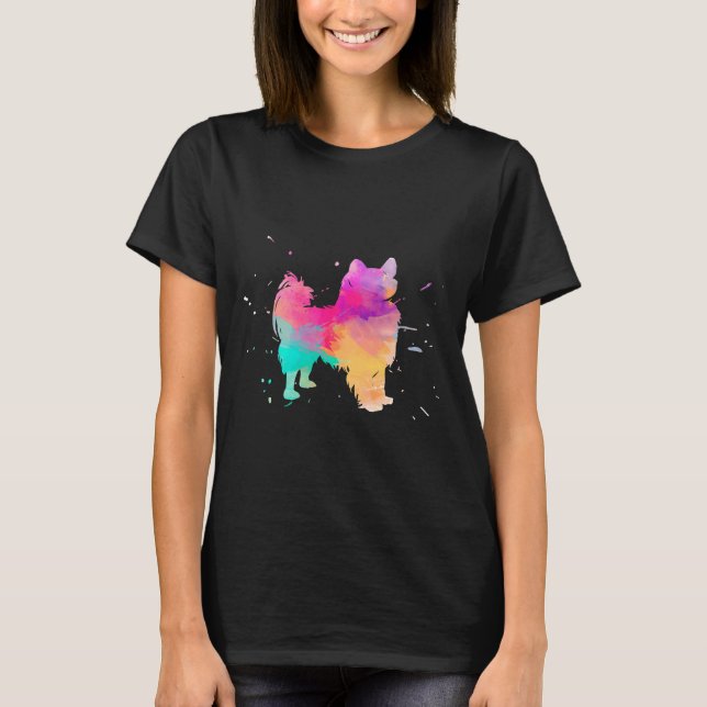 Camiseta Papillon Watercolor Paint Splat (Frente)