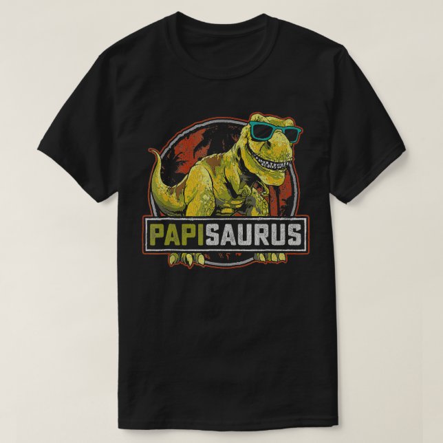 Camiseta Papisaurus T Rex Dinosaur Papi Saurus Match (Frente do Design)