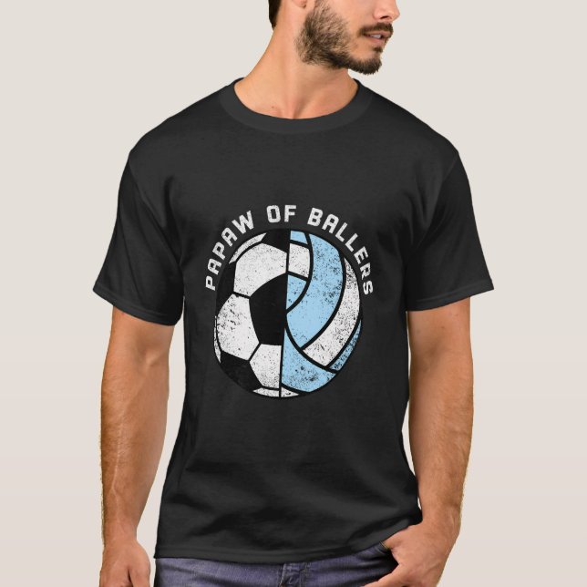 Camiseta Papo De Balas Engraçado De Futebol De Voleibol (Frente)