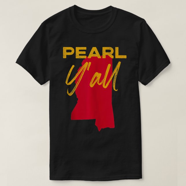 Camiseta Papo do Estado do Orgulho MS Pearl Mississippi (Frente do Design)