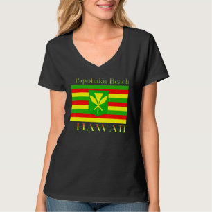 Camiseta Papohaku Beach Hawaii Islands Hawaii Flag Beach