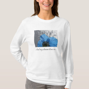Camiseta Papoila azul minhas vidas do sonho sobre
