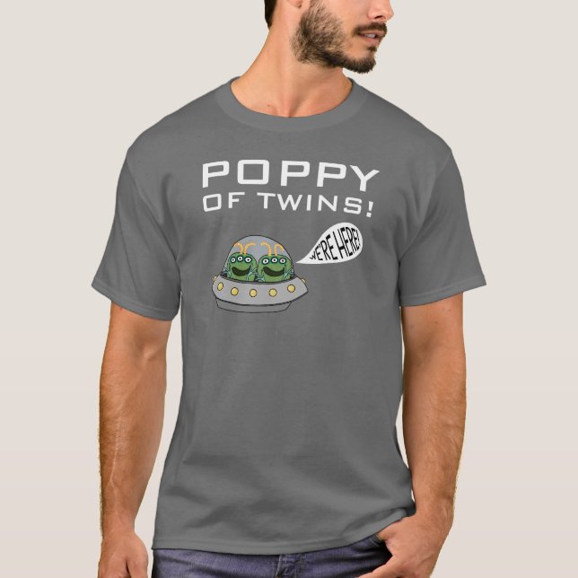 Camiseta Papoila dos gêmeos "nós estamos aqui! " (Frente)