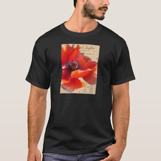 Camiseta Papoila e arte de Digitas das coisas efêmeras (Frente)