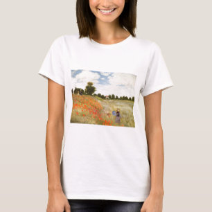 Camiseta Papoilas vermelhas que florescem - Claude Monet