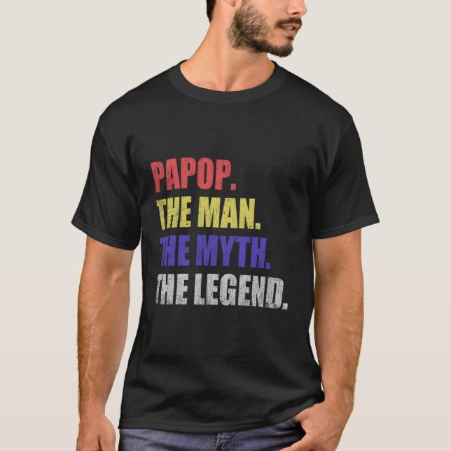 Camiseta Papop Man Myth Legend (Frente)