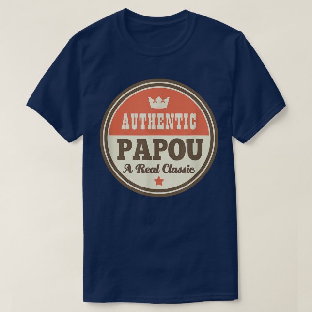 Camiseta Papou Avô T Dia de os pais Tee Gift  (Frente do Design)