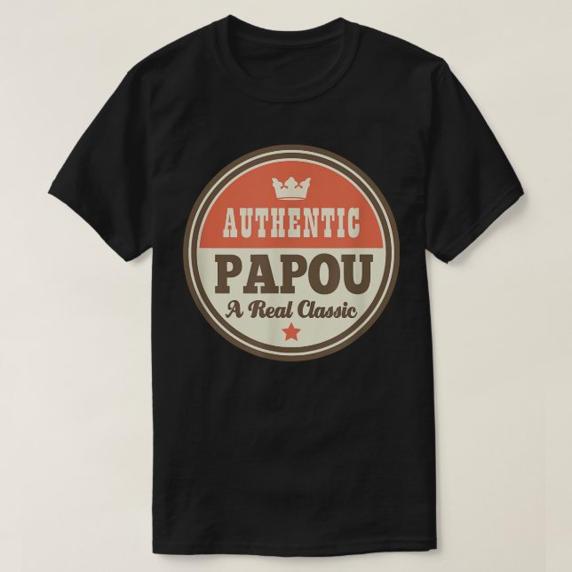 Camiseta Papou Avô Tshirt Dia de os pais Tee Gift  (Frente do Design)