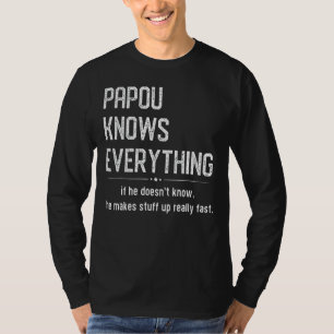 Camiseta Papou Sabe Tudo O Sarcasmo Memes Sarcástico Qu