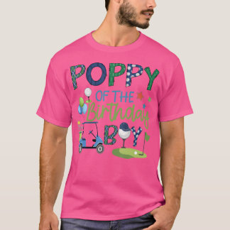 Camiseta Papoula Do Menino Do Aniversário Buraco Em Um Golf