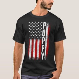 Camiseta Papoula Patriótica Americana Bandeira EUA Melhor P