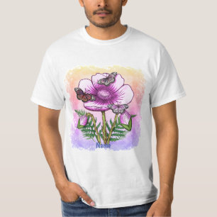 Camiseta Papoula Rosa Borboleta